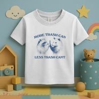 More Trash Can Less Trash CanT Funny Inspiration Toddler T-Shirt thumb 3