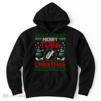 Merry Tuba Christmas Ugly Music Instrument Ugly Xmas Hoodie thumb 0