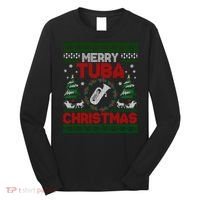 Merry Tuba Christmas Ugly Music Instrument Ugly Xmas Long Sleeve Shirt thumb 0