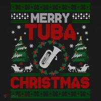 Merry Tuba Christmas Ugly Music Instrument Ugly Xmas Women's Hoodie thumb 2