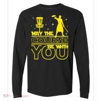 May The Course Be With You - Disc Golf Player Disc Golfer Comfort Colors Heavyweight Long Sleeve T-Shirt thumb 0