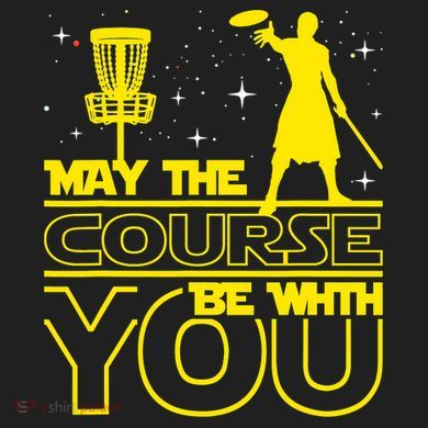 May The Course Be With You - Disc Golf Player Disc Golfer Comfort Colors Heavyweight Long Sleeve T-Shirt