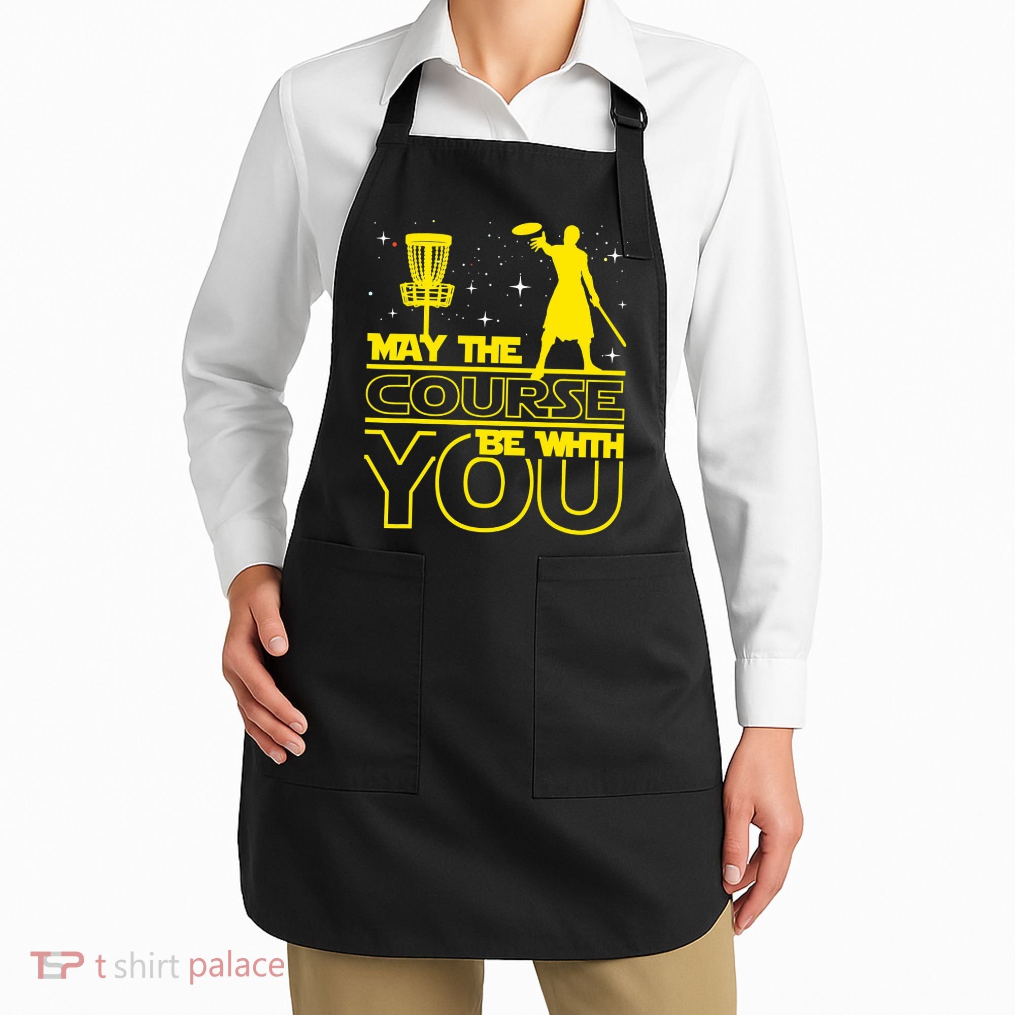 May The Course Be With You - Disc Golf Player Disc Golfer Apron