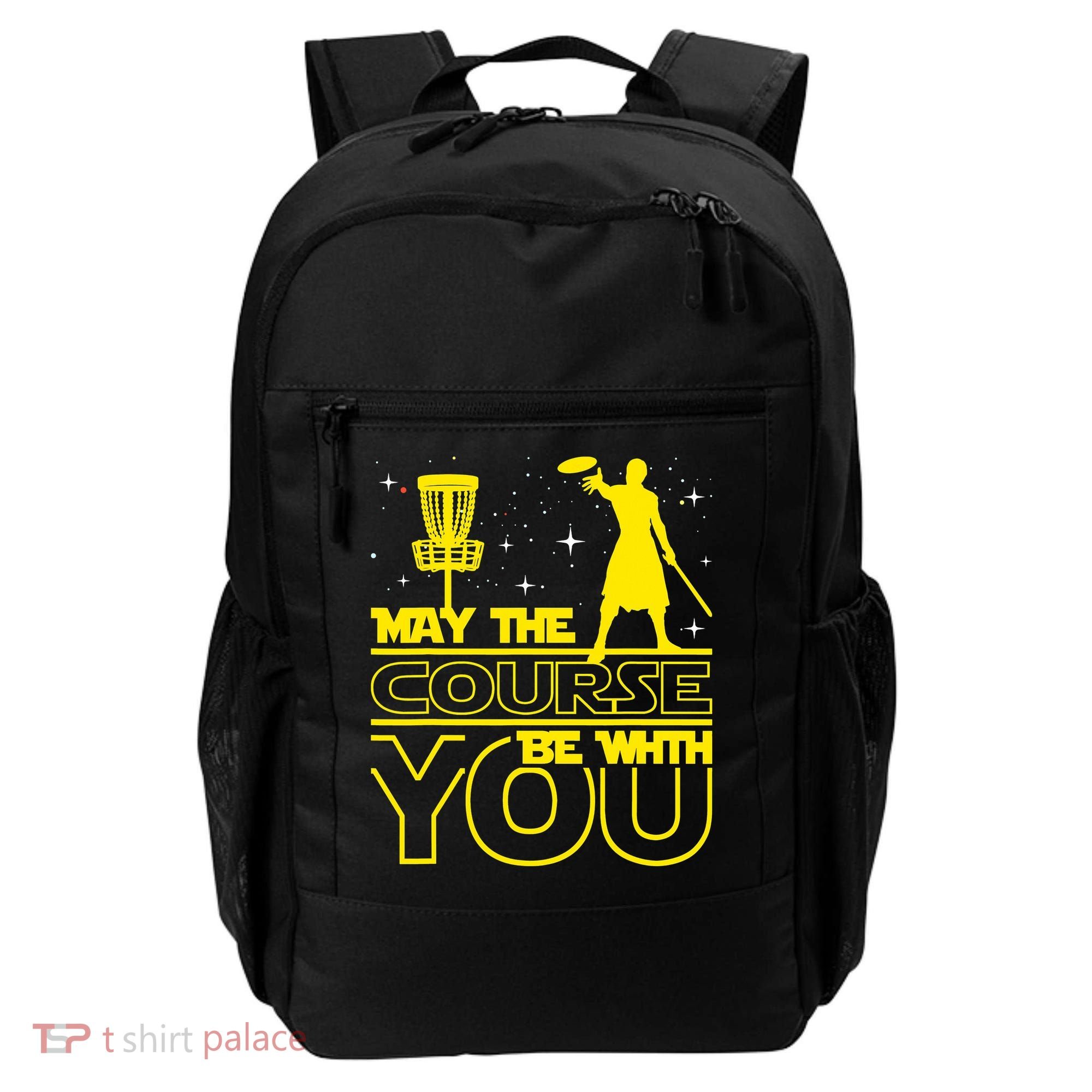 May The Course Be With You - Disc Golf Player Disc Golfer Backpack