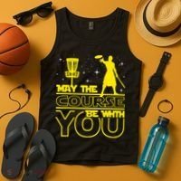 May The Course Be With You - Disc Golf Player Disc Golfer Tank Top thumb 4