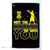 May The Course Be With You - Disc Golf Player Disc Golfer Golf Towel thumb 0