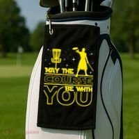 May The Course Be With You - Disc Golf Player Disc Golfer Golf Towel thumb 2