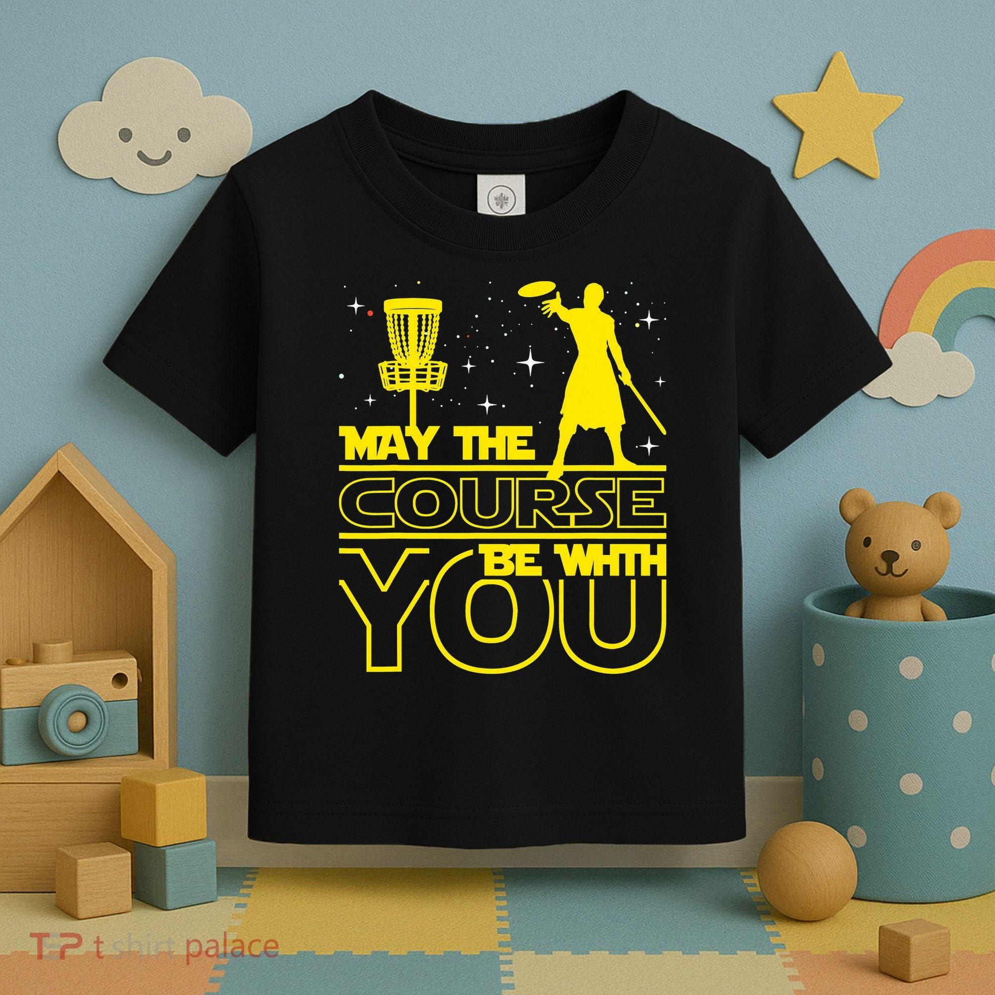 May The Course Be With You - Disc Golf Player Disc Golfer Toddler T-Shirt