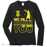 May The Course Be With You - Disc Golf Player Disc Golfer Women's Long Sleeve Shirt thumb 0