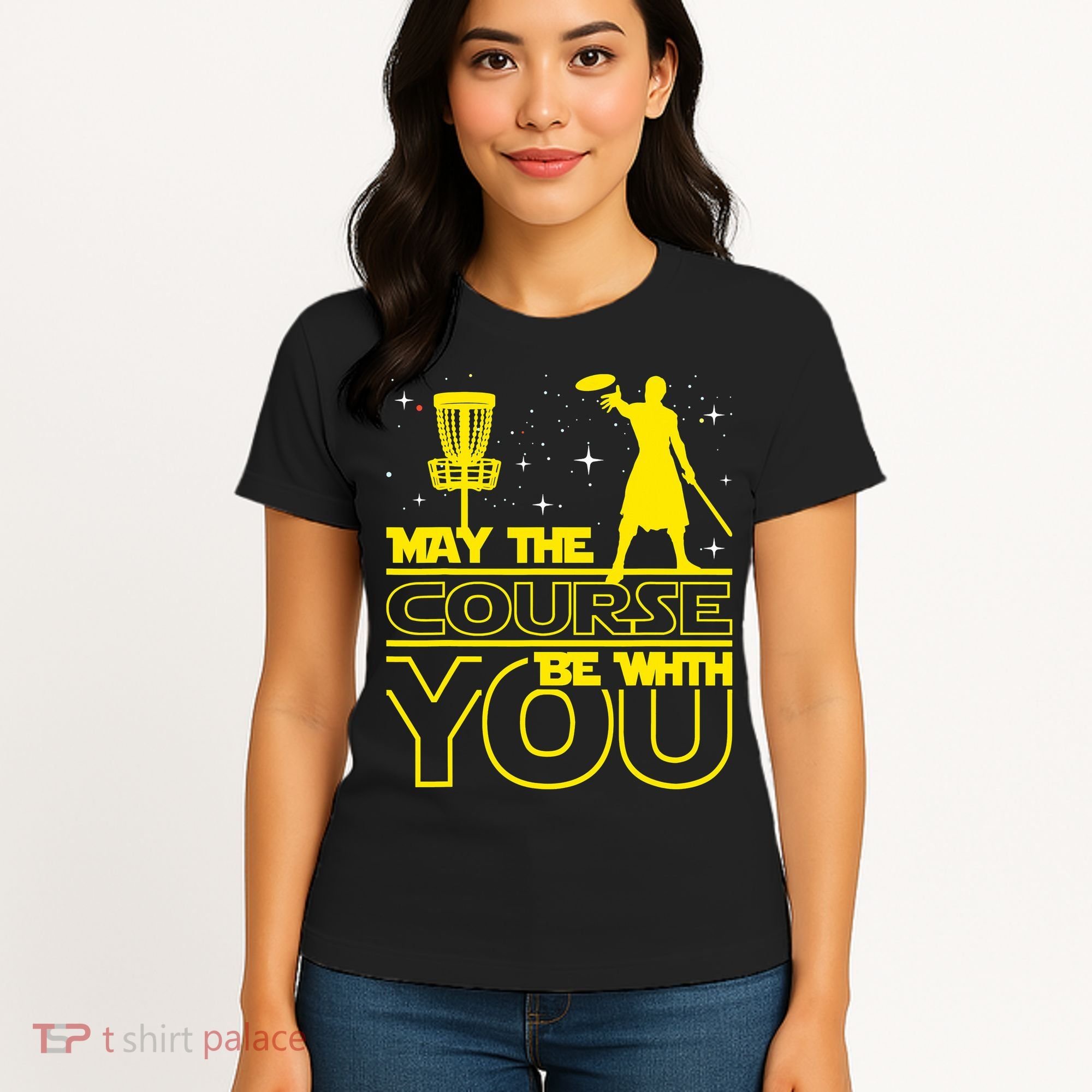 May The Course Be With You - Disc Golf Player Disc Golfer Women's T-Shirt