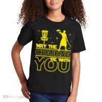 May The Course Be With You - Disc Golf Player Disc Golfer Kids T-Shirt thumb 2