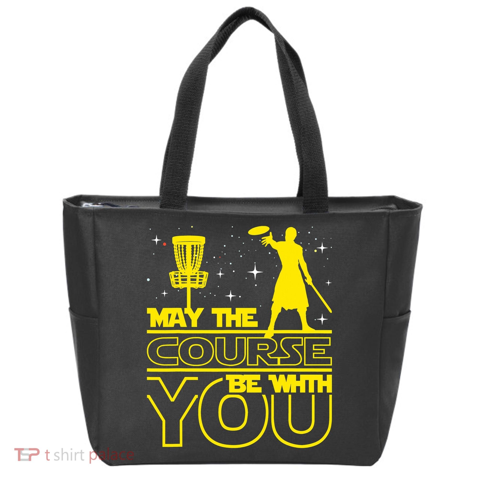 May The Course Be With You - Disc Golf Player Disc Golfer Tote Bag