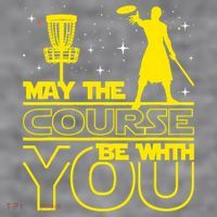 May The Course Be With You - Disc Golf Player Disc Golfer Women's Racerback Cropped Tank thumb 2