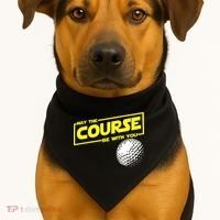 May the course be with you funny Golf USA-Made Doggie Bandana thumb 1