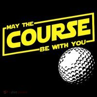 May the course be with you funny Golf Button thumb 1