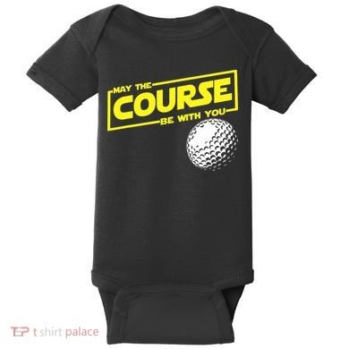 May the course be with you funny Golf Baby Bodysuit