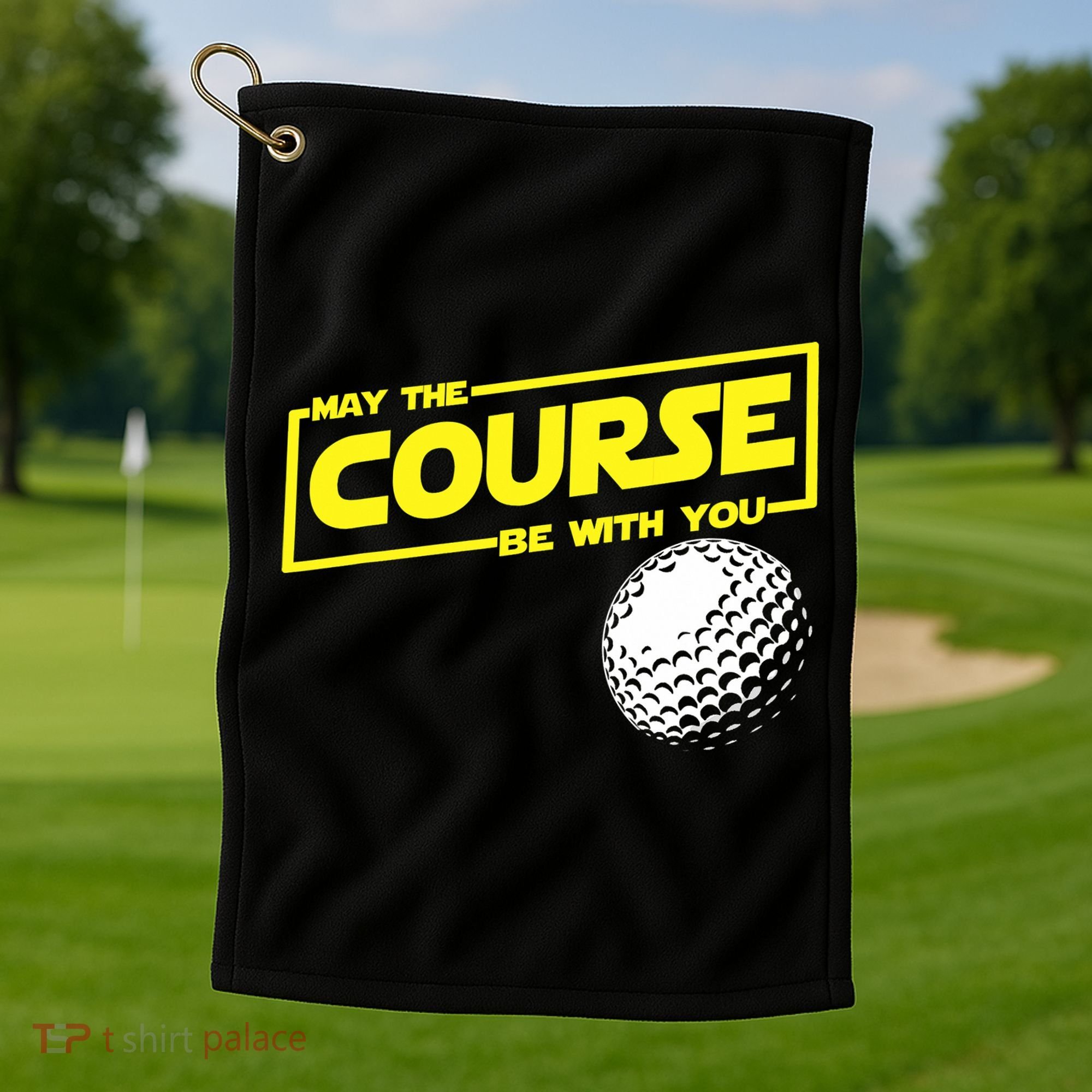 May the course be with you funny Golf Golf Towel