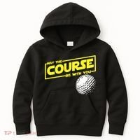 May the course be with you funny Golf Kids Hoodie thumb 0