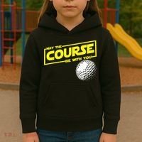May the course be with you funny Golf Kids Hoodie thumb 3