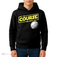 May the course be with you funny Golf Kids Hoodie thumb 4