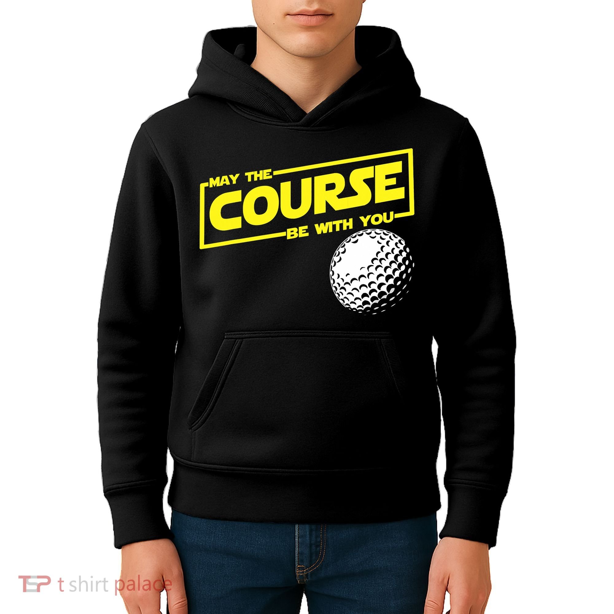 May the course be with you funny Golf Kids Hoodie