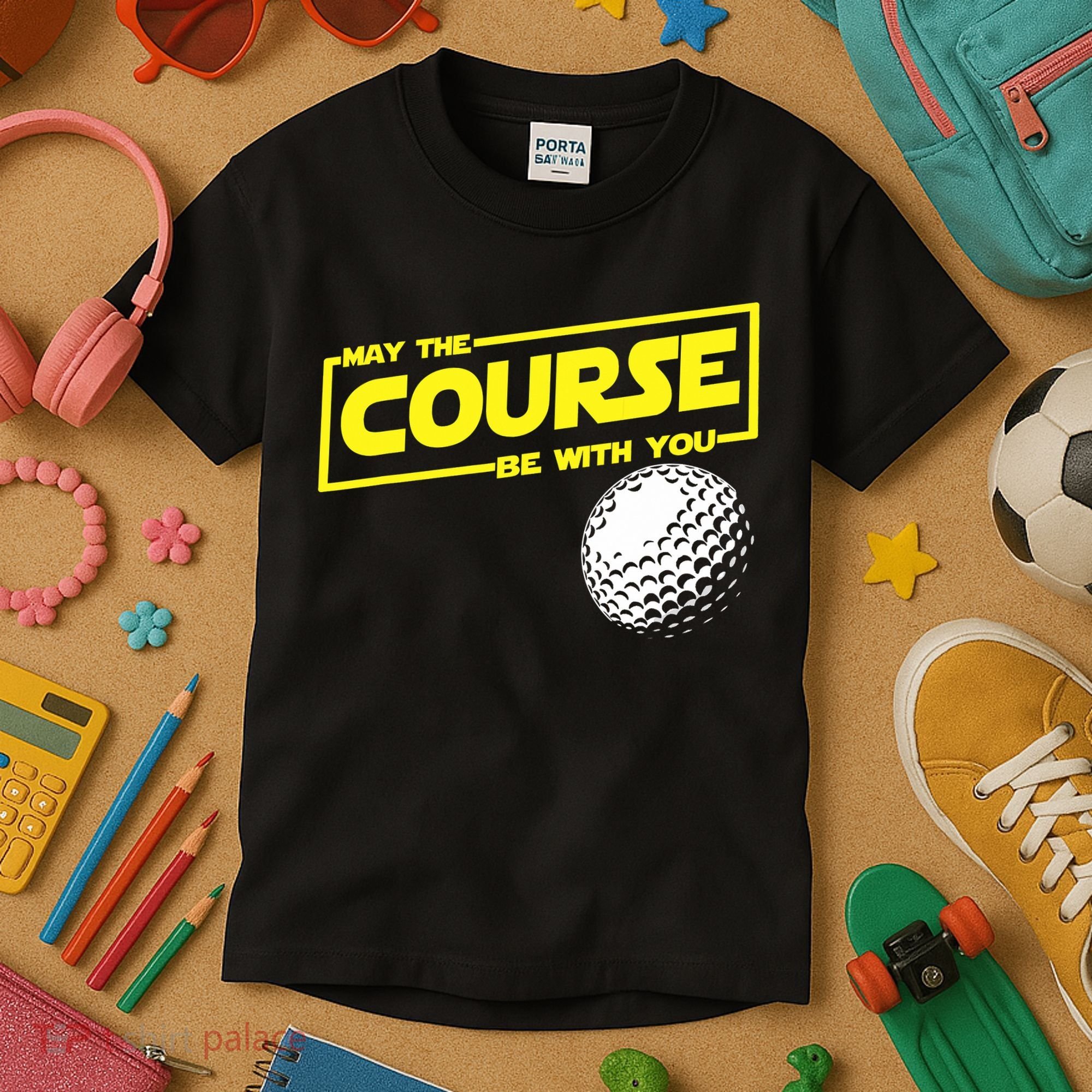 May the course be with you funny Golf Kids T-Shirt