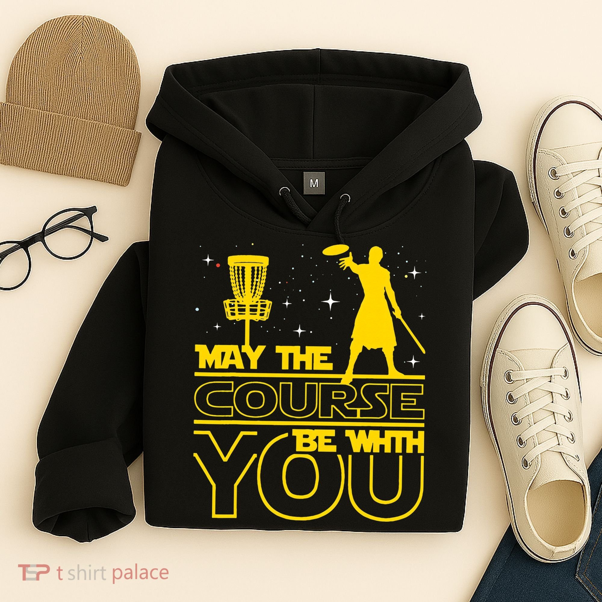 May The Course Be With You - Disc Golf Player Disc Golfer Hoodie