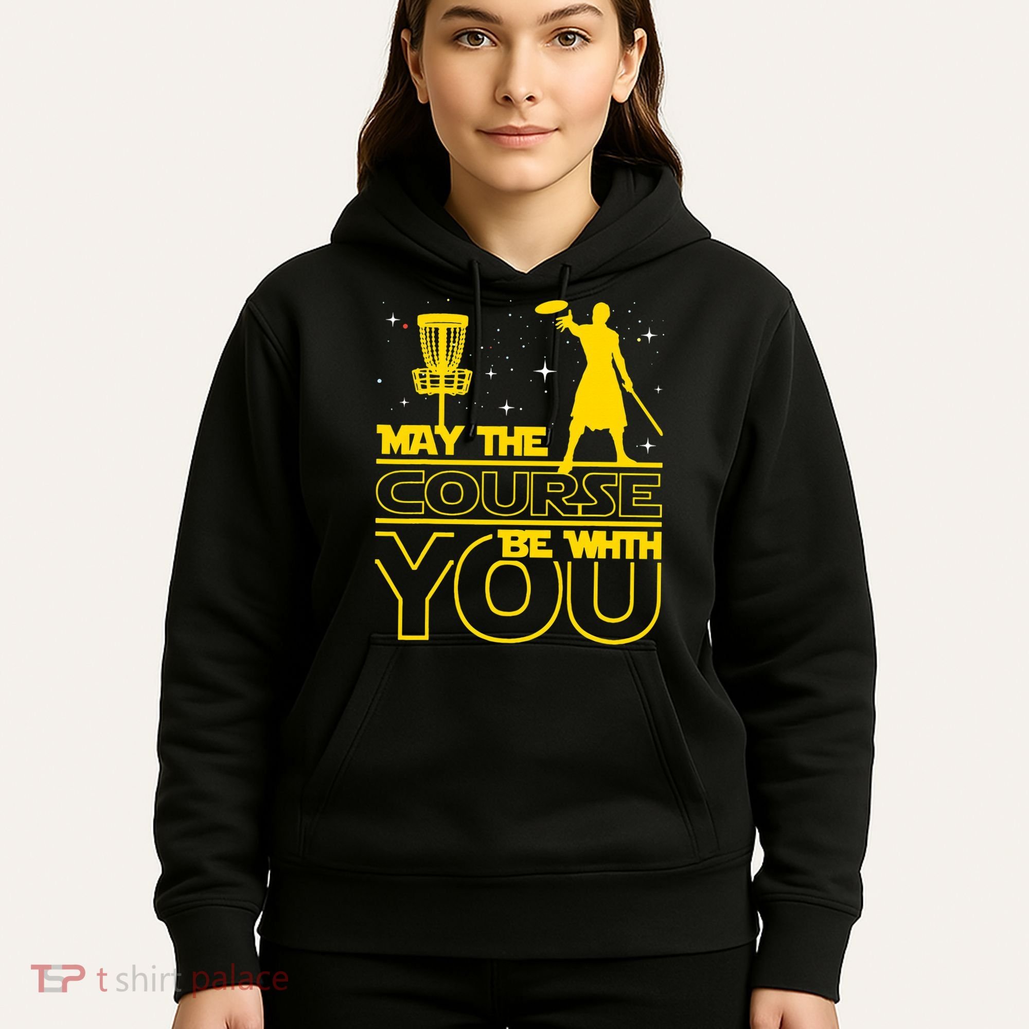May The Course Be With You - Disc Golf Player Disc Golfer Hoodie