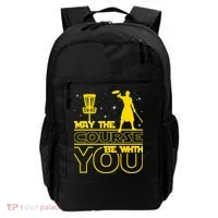 May The Course Be With You - Disc Golf Player Disc Golfer Backpack thumb 0