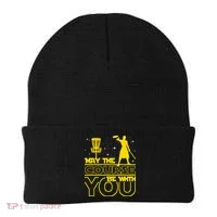 May The Course Be With You - Disc Golf Player Disc Golfer Beanie thumb 0