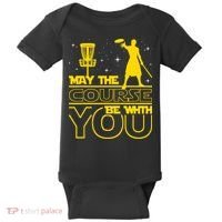 May The Course Be With You - Disc Golf Player Disc Golfer Baby Bodysuit thumb 0