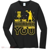 May The Course Be With You - Disc Golf Player Disc Golfer Women's Long Sleeve Shirt thumb 0