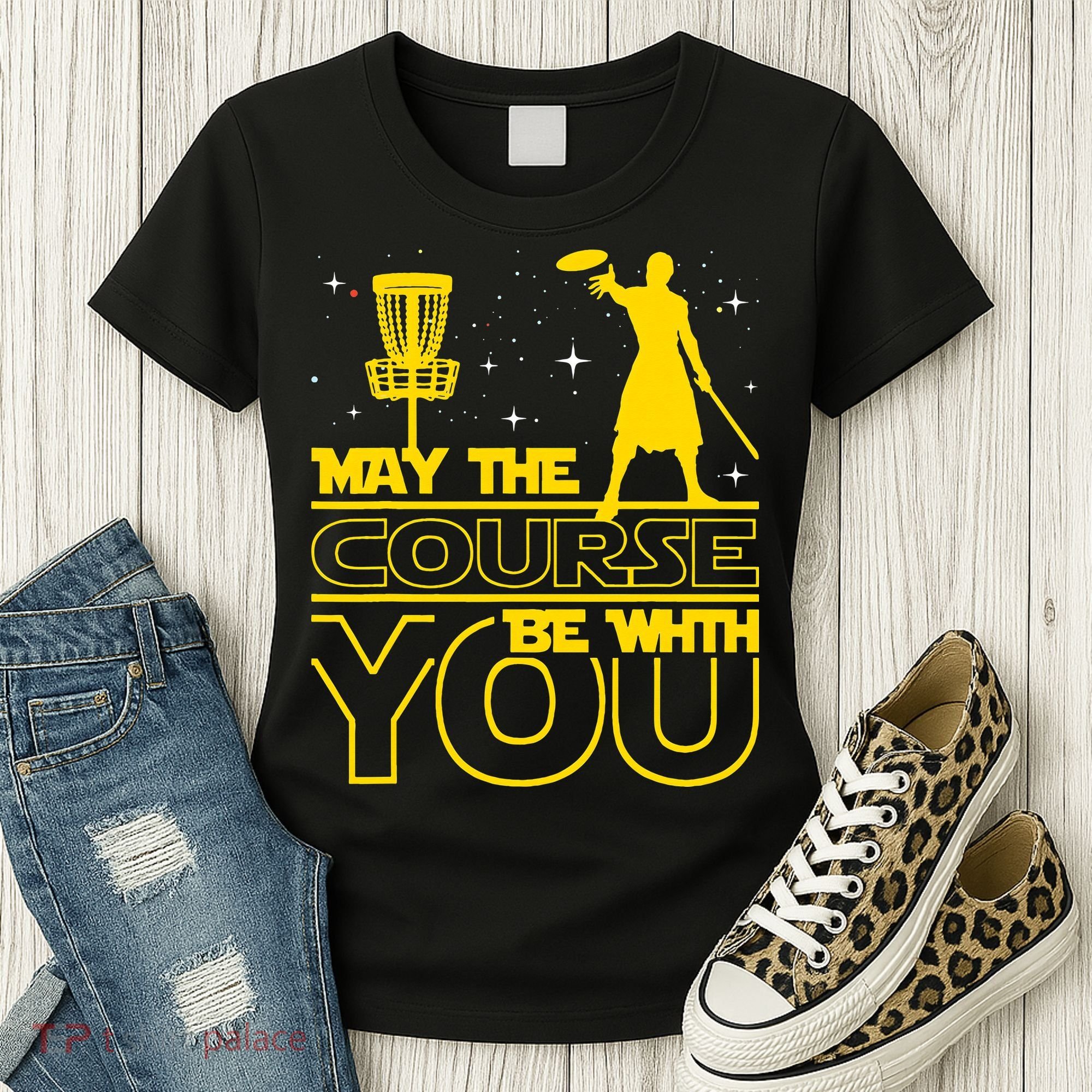 May The Course Be With You - Disc Golf Player Disc Golfer Women's T-Shirt