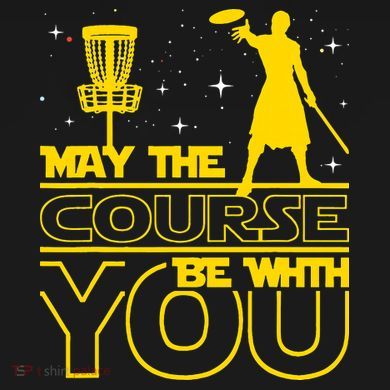 May The Course Be With You - Disc Golf Player Disc Golfer Women's V-Neck T-Shirt