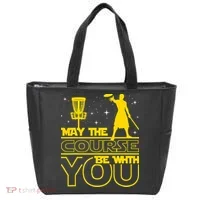 May The Course Be With You - Disc Golf Player Disc Golfer Tote Bag thumb 0