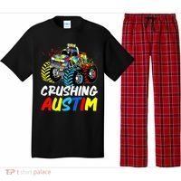 Monster Truck Crushing Austim Shirt Autism Awareness Pajama Set thumb 0