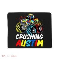 Monster Truck Crushing Austim Shirt Autism Awareness Mousepad thumb 0