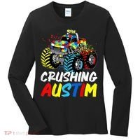 Monster Truck Crushing Austim Shirt Autism Awareness Women's Long Sleeve Shirt thumb 0