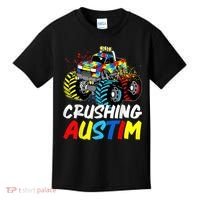 Monster Truck Crushing Austim Shirt Autism Awareness Kids T-Shirt thumb 0