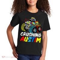 Monster Truck Crushing Austim Shirt Autism Awareness Kids T-Shirt thumb 2