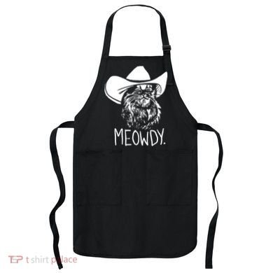 Meowdy Texas Cat Meme TShirt Apron