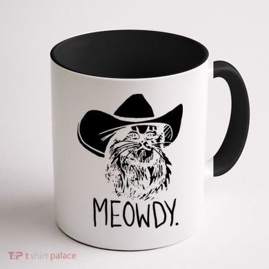 Meowdy Texas Cat Meme TShirt Coffee Mug back