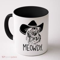 Meowdy Texas Cat Meme TShirt Coffee Mug thumb 0