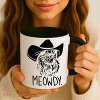 Meowdy Texas Cat Meme TShirt Coffee Mug thumb 3