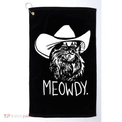 Meowdy Texas Cat Meme TShirt Golf Towel