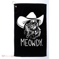 Meowdy Texas Cat Meme TShirt Golf Towel thumb 0