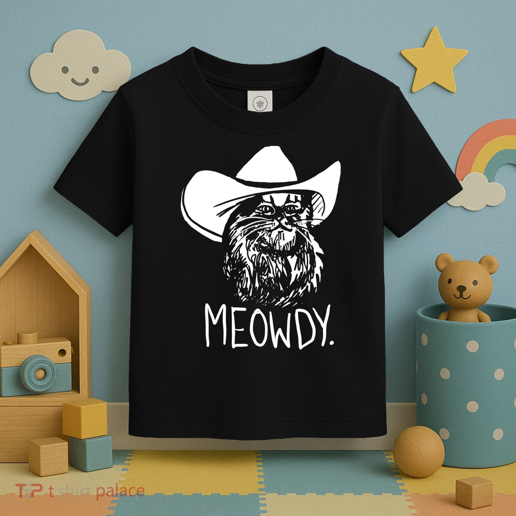 Meowdy Texas Cat Meme TShirt Toddler T-Shirt