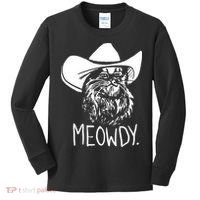 Meowdy Texas Cat Meme TShirt Kids Long Sleeve Shirt thumb 0