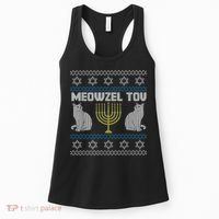 Meowzel Tov Cat Hanukkah Ugly Sweater Gifts For Cat Lovers Women's Tank Top thumb 0