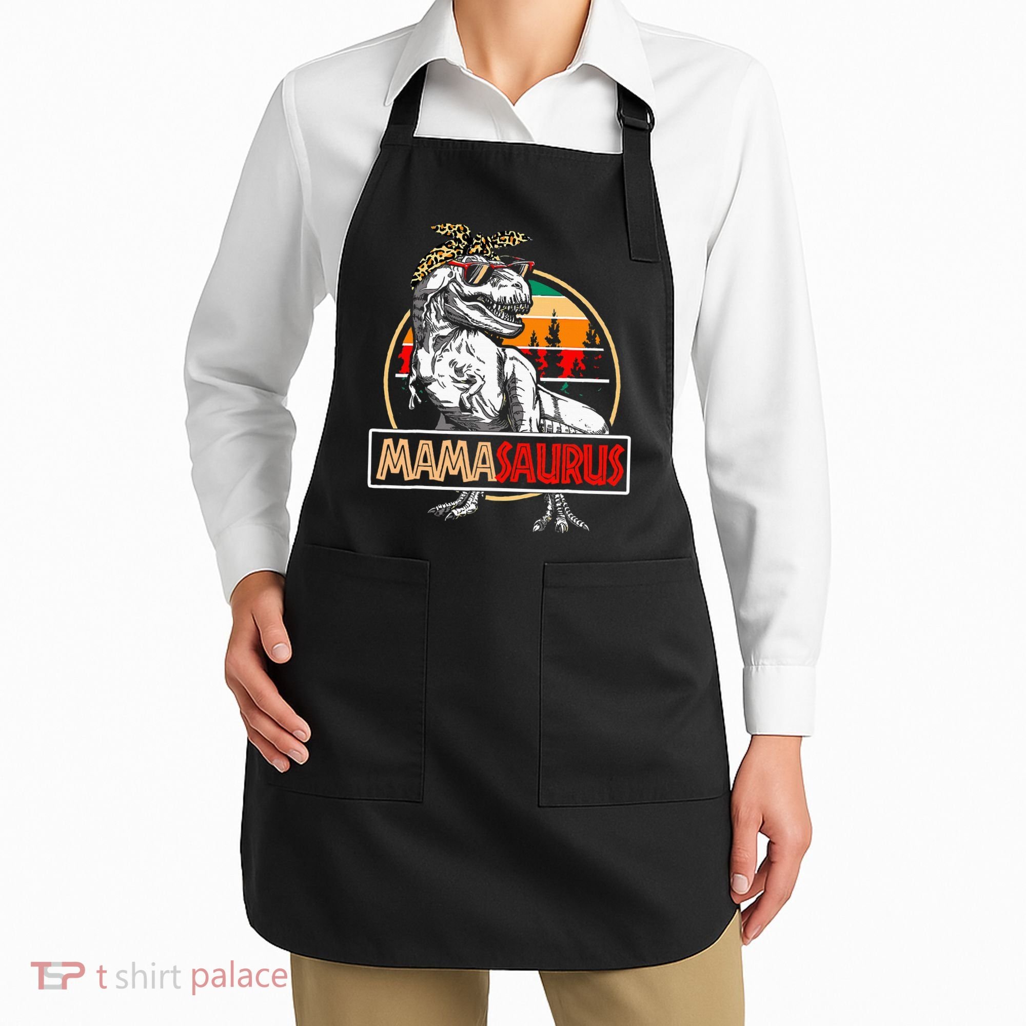 Mamasaurus Trex Dinosaur Mama Gifts For Mom Mothers Day Apron